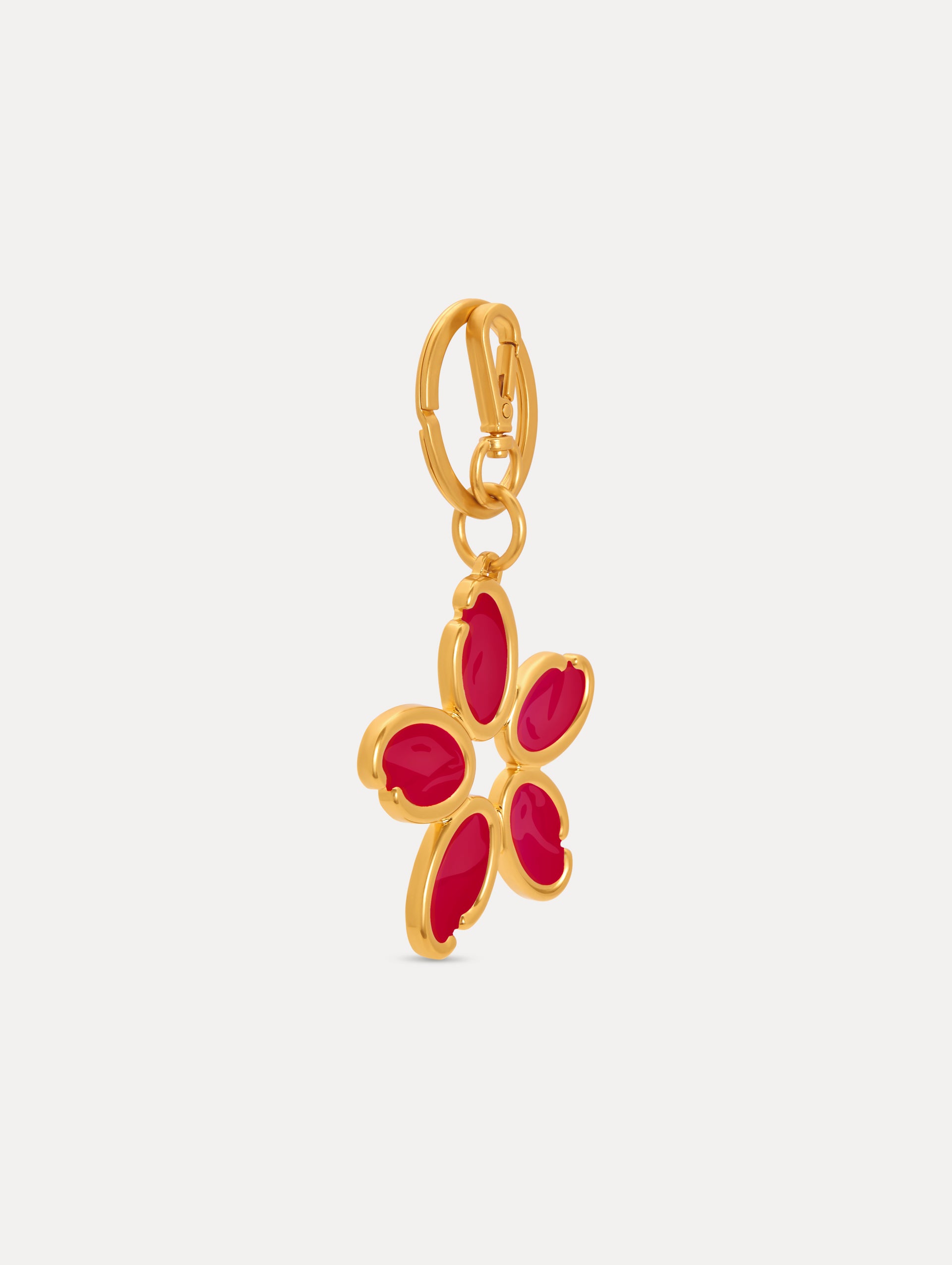 Enamel O Flower Key Chain
