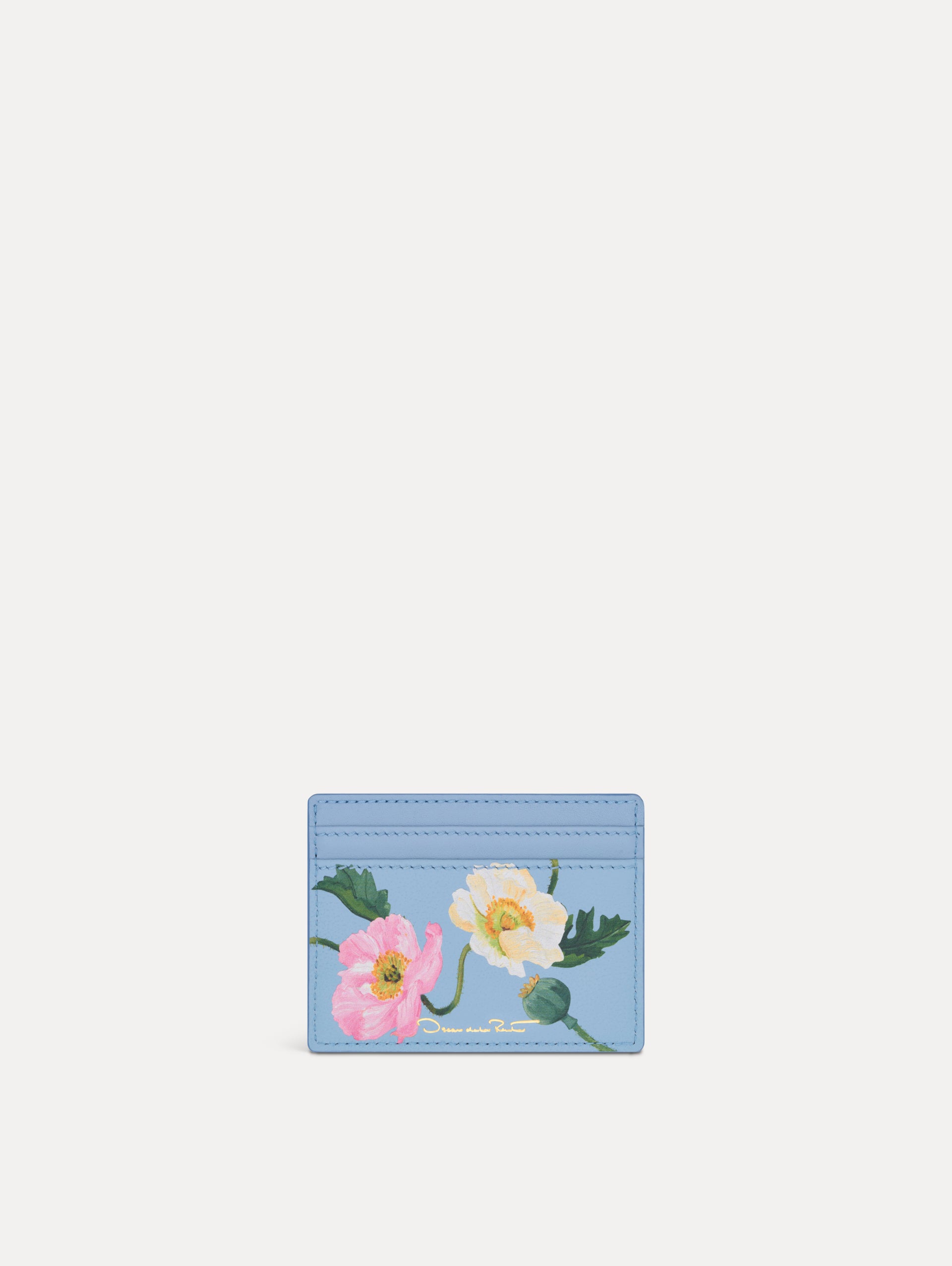 Poppy-Printed Card Case
