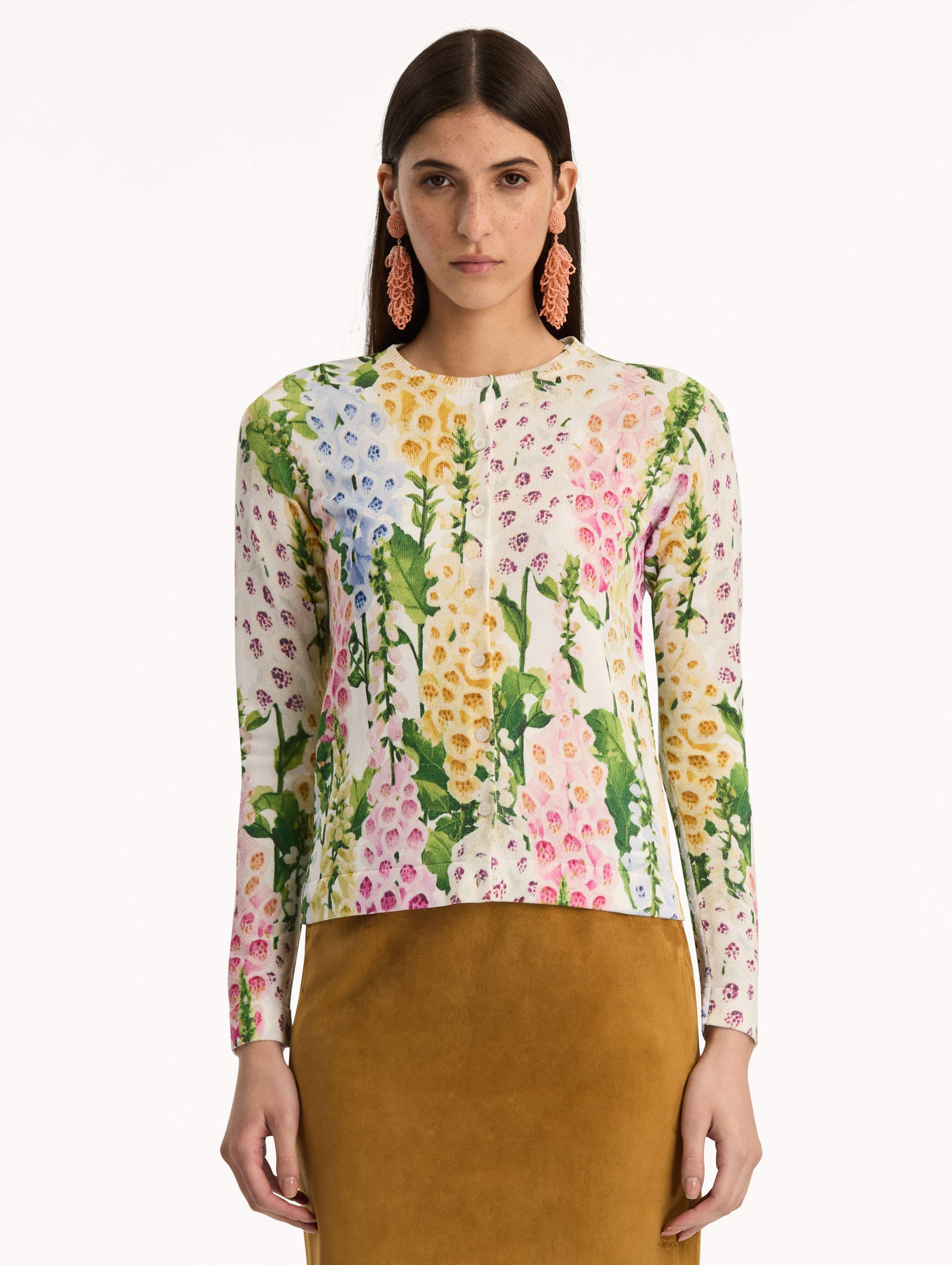 Foxglove Printed Cardigan