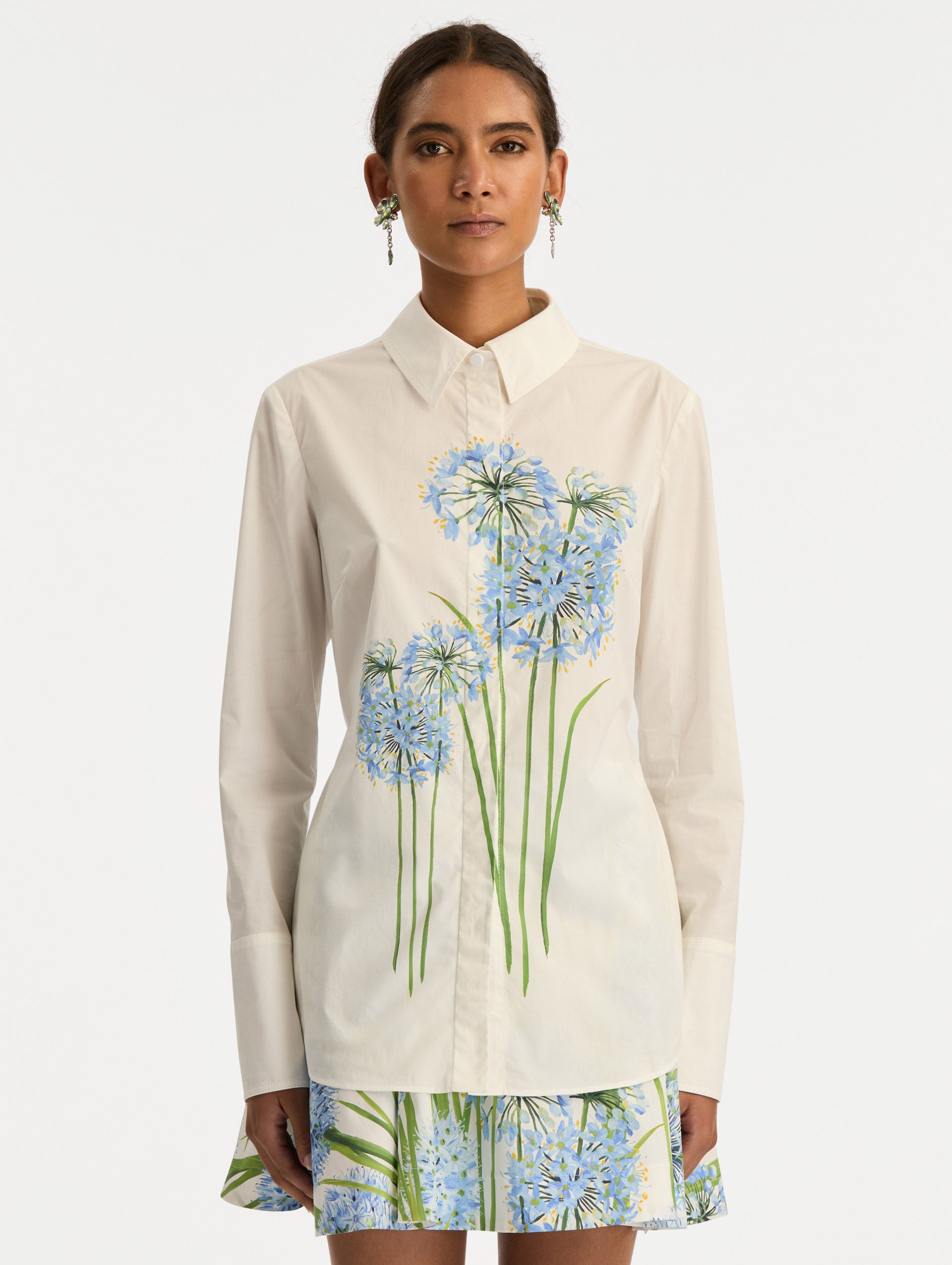 Allium Cotton Poplin Blouse