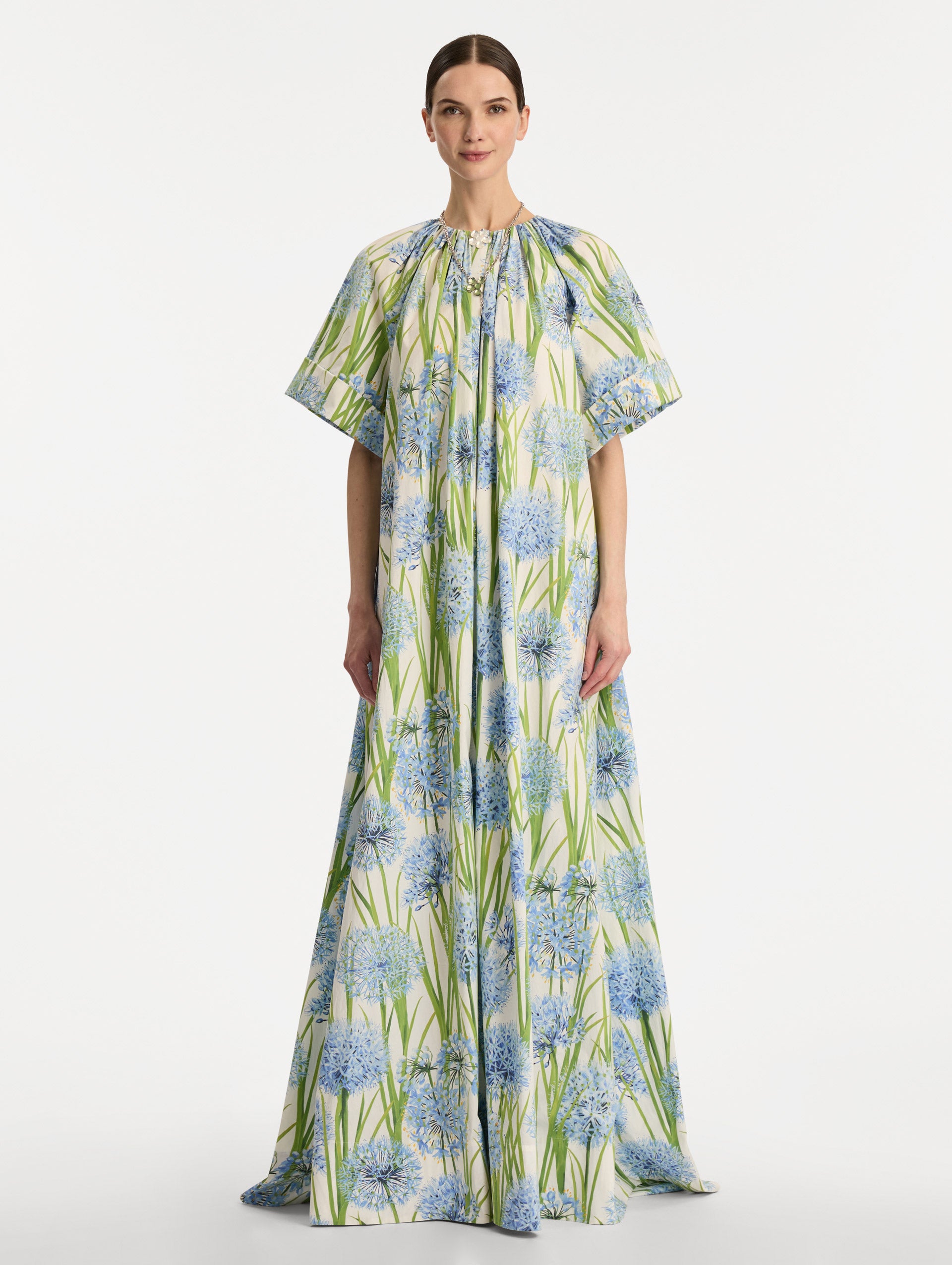 Allium Cotton Poplin Caftan