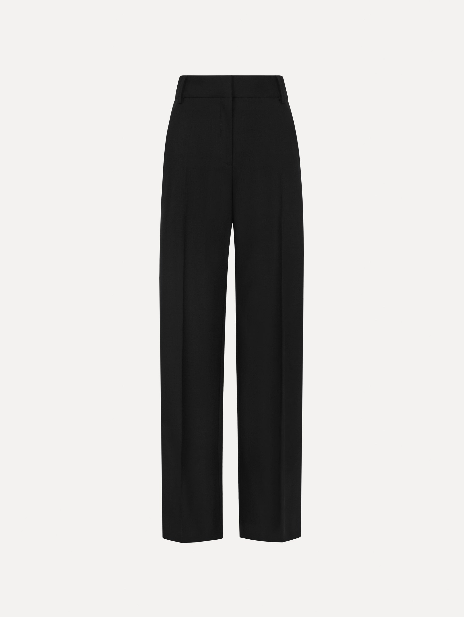 Wide-Leg Wool-Blend Pant