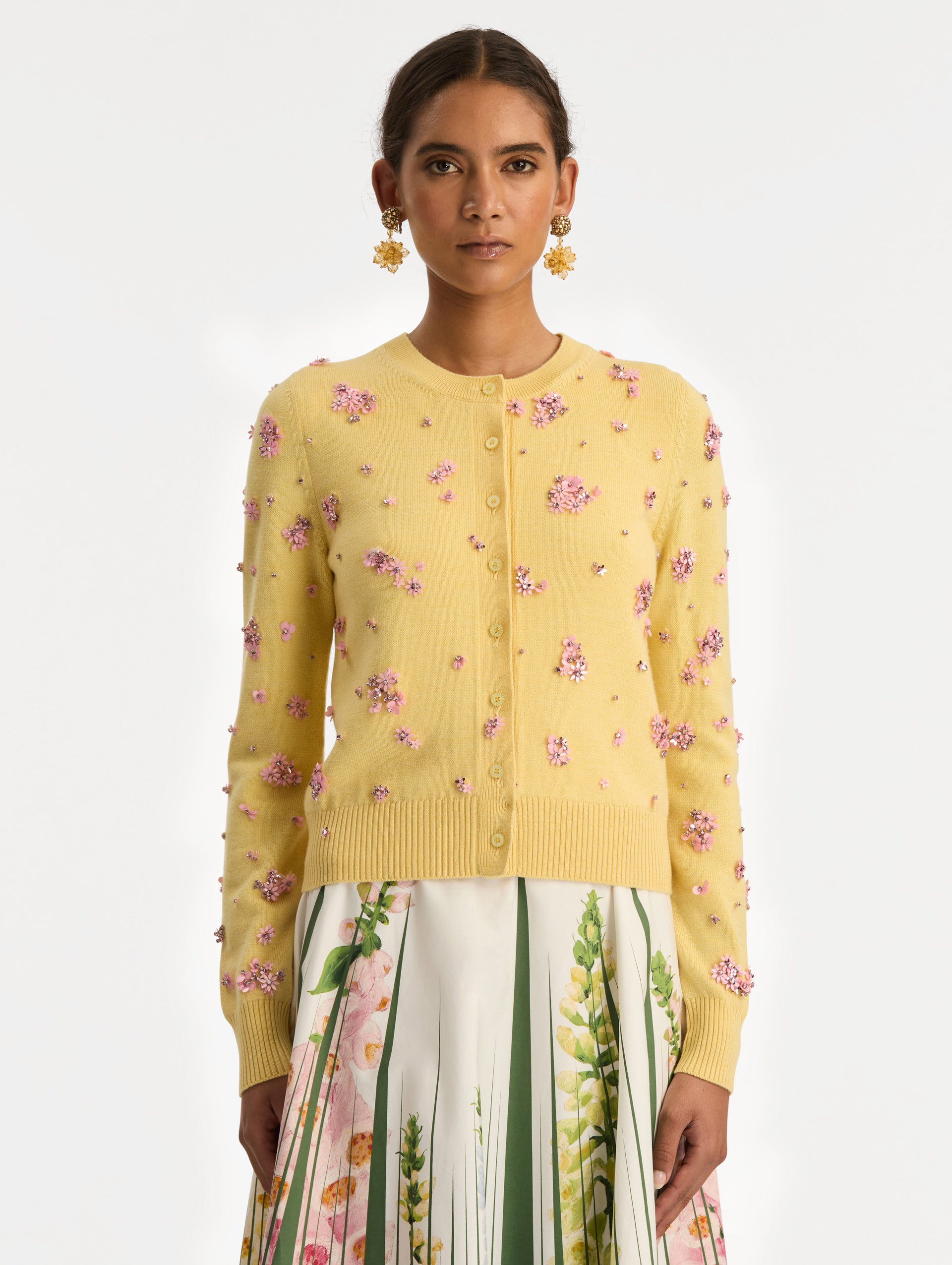 Crystal Cluster Embroidered Cardigan