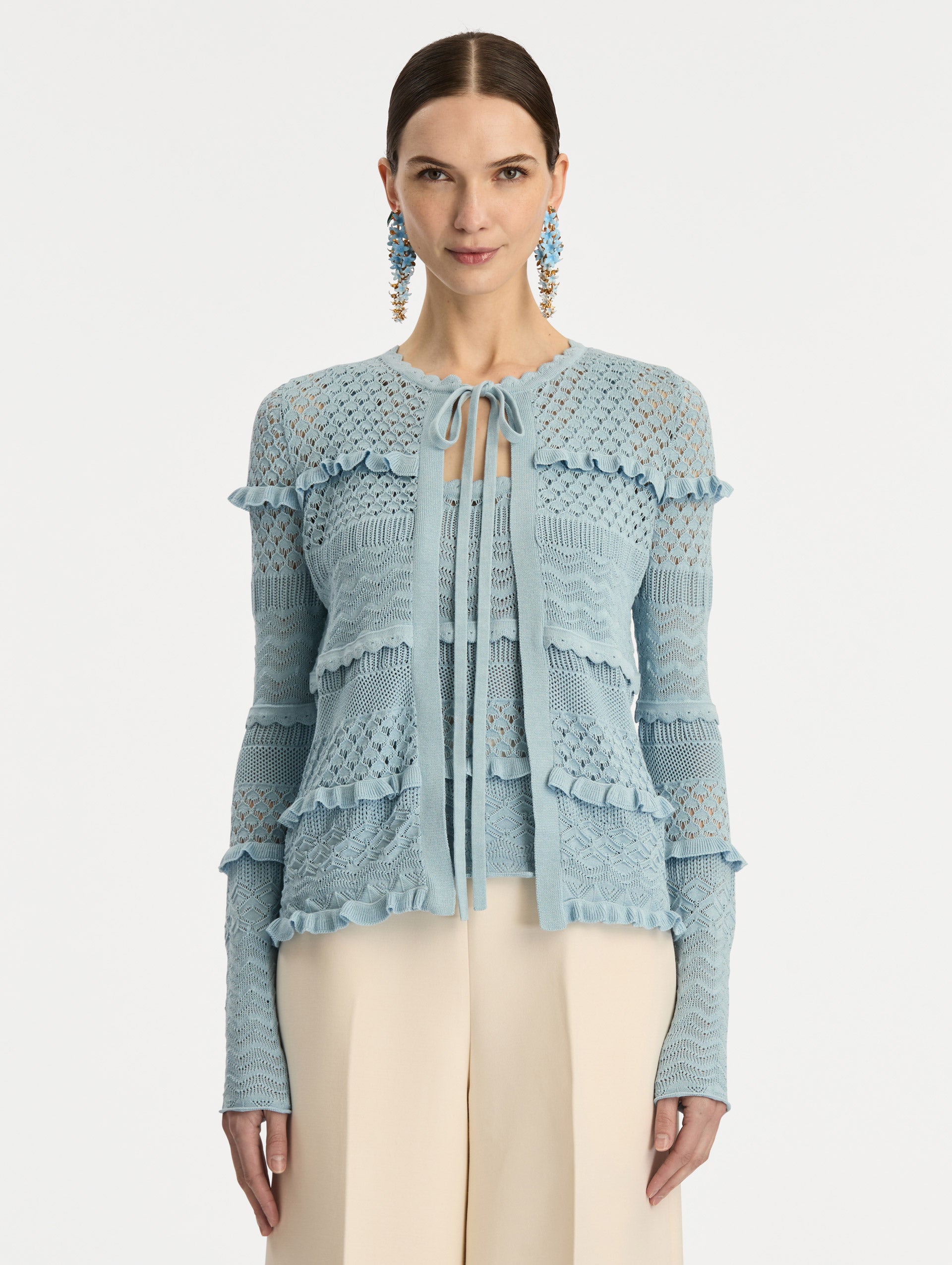 Scallop Trim Cardigan
