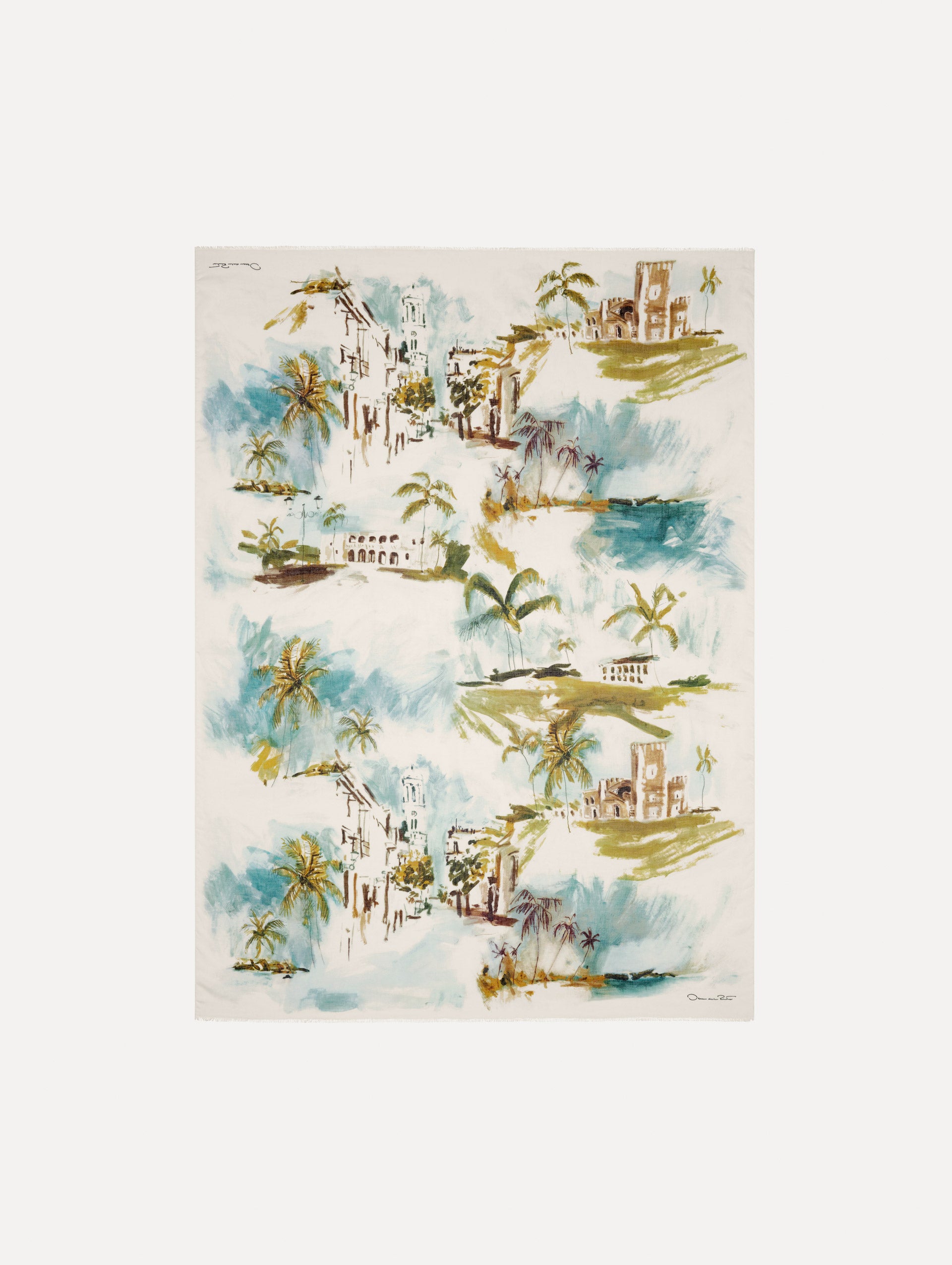 Dominican Landscape Modal Cashmere Scarf