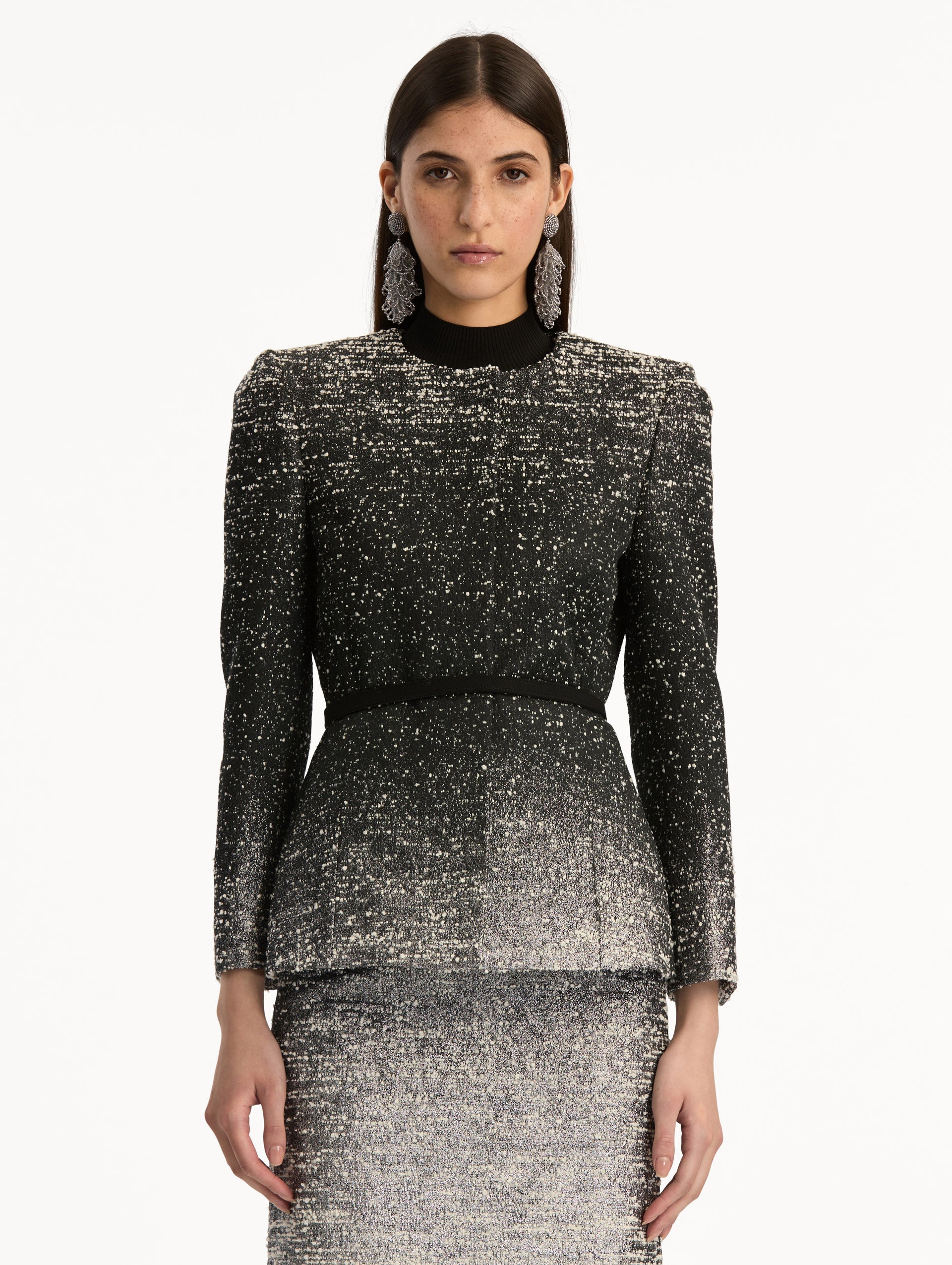 Ombré Lurex Bouclé Jacquard Jacket