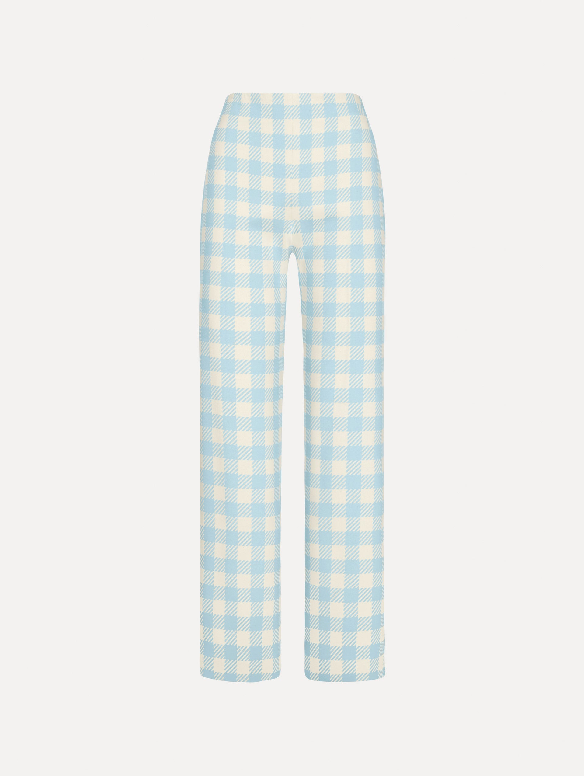 Gingham Wool-Blend Pant