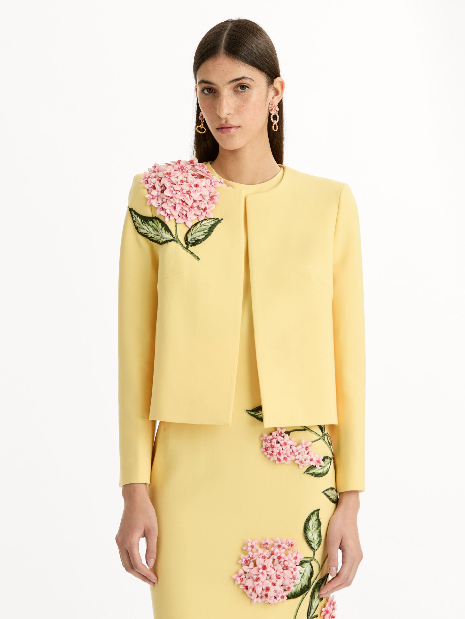 Porcelain Flower Embroidered Jacket