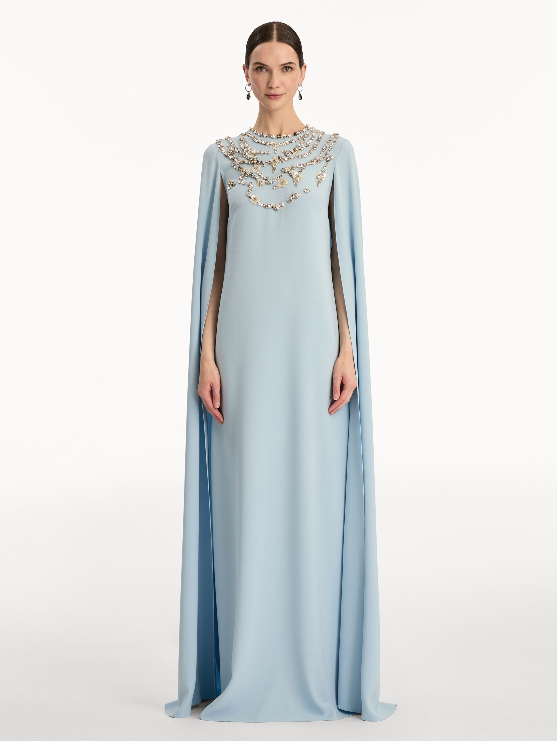 Crystal Necklace Embroidered Caftan