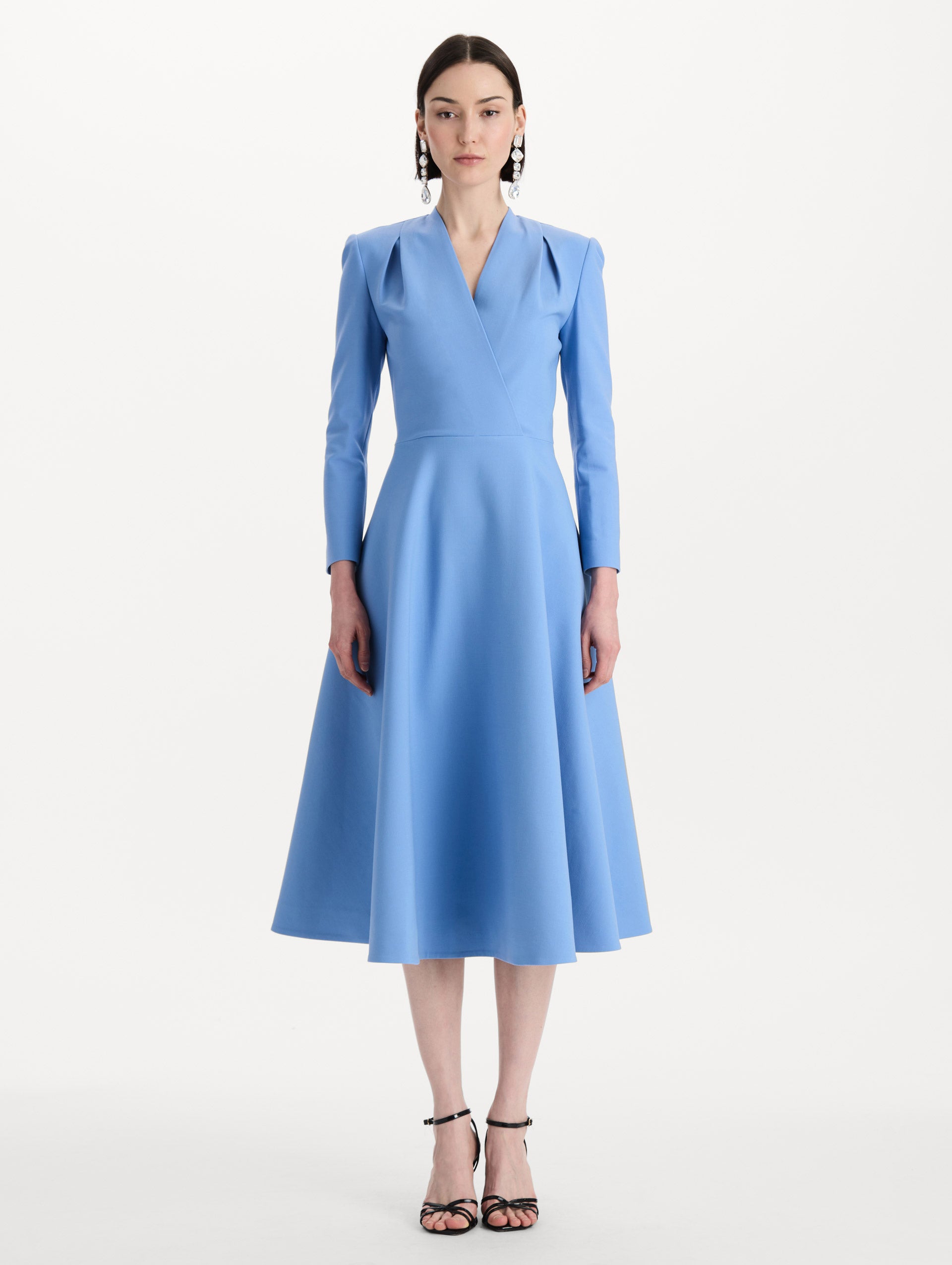 Wool-Blend Long-Sleeve Dress