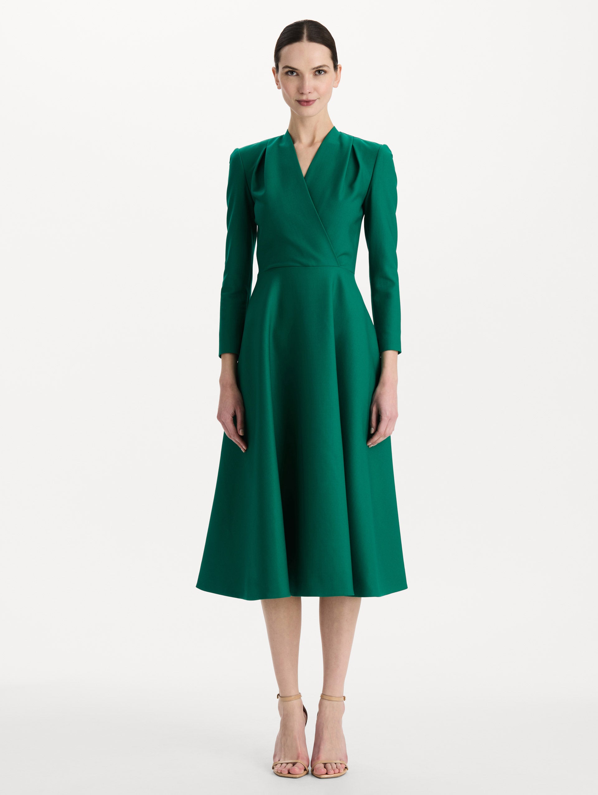 Wool-Blend Long-Sleeve Dress