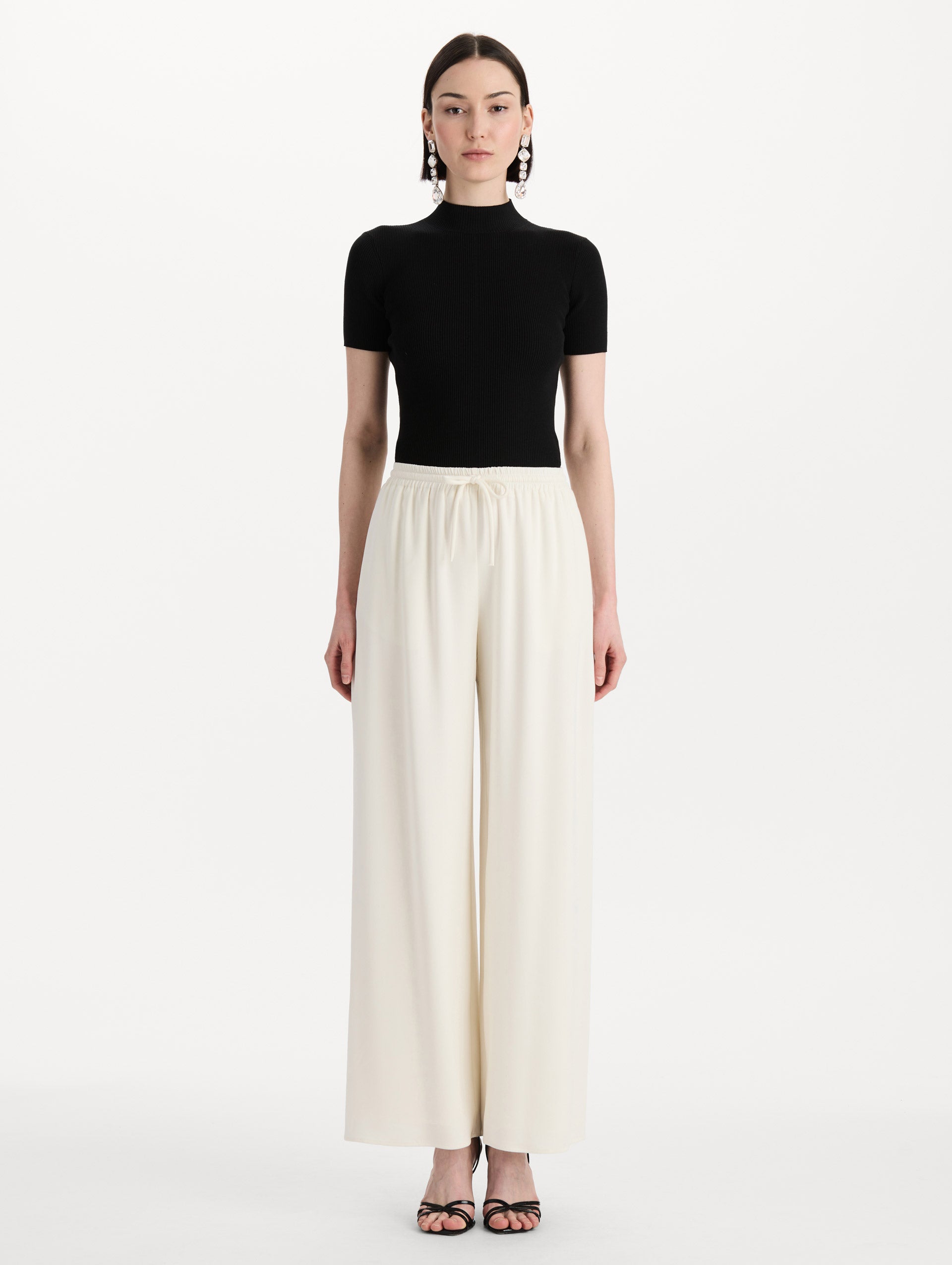 Silk Georgette Drawstring Pant