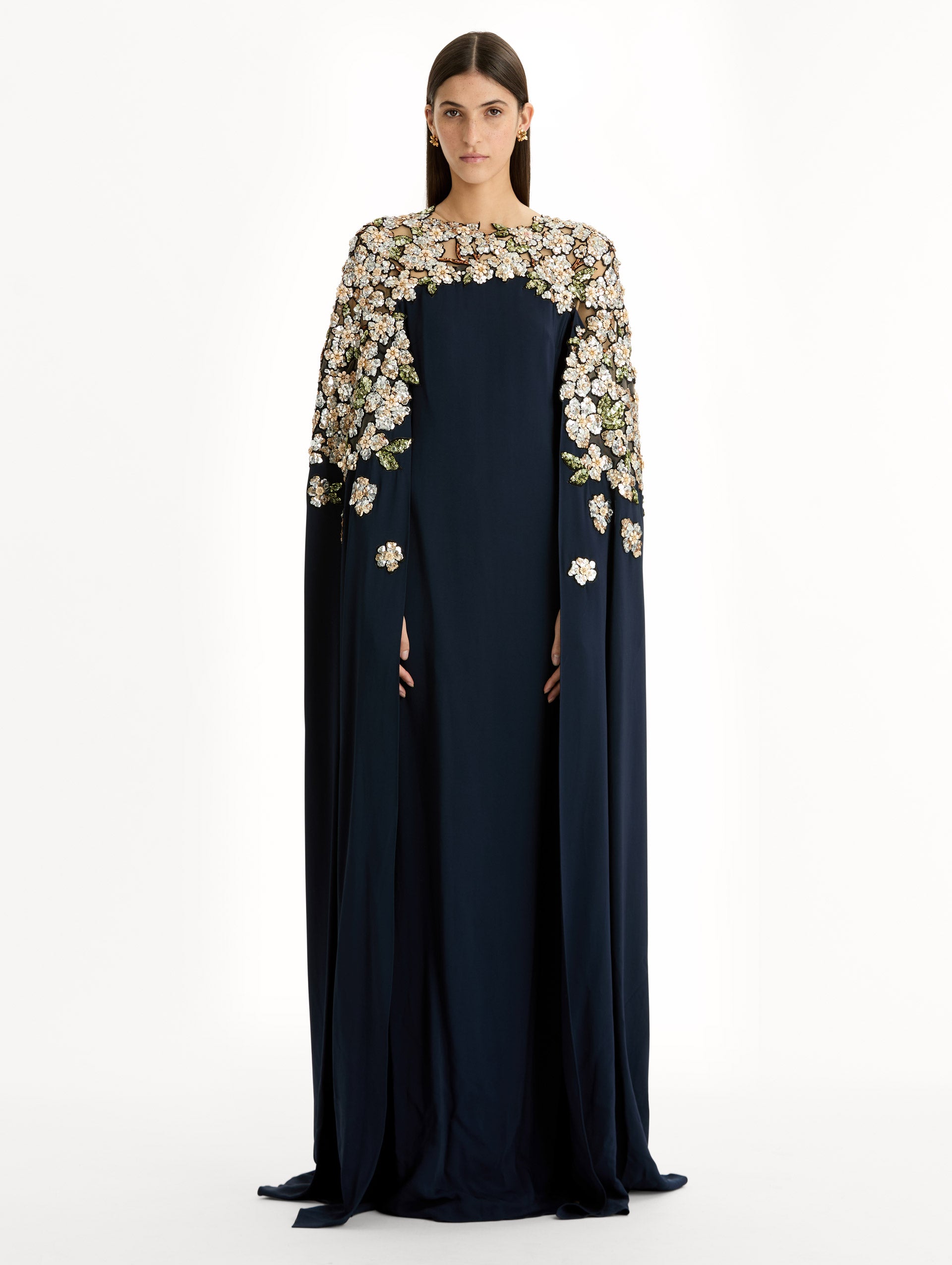 Floral Sequin Embroidered Caftan